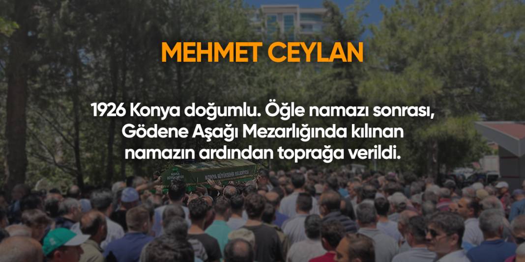 Konya'da bugün vefat edenler | 31 Aralık 2024 11